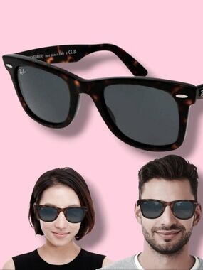 Ray-Ban RB2140 Wayfarer Havana Dark Brown Tortoise Gray Lens Sunglasses Unisex